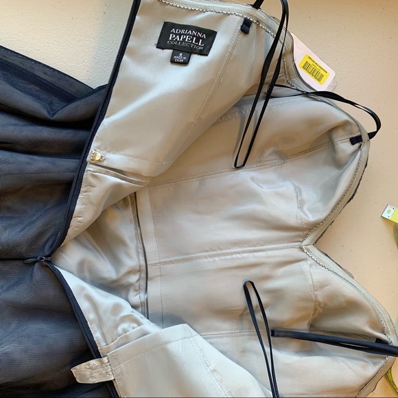 Adrianna Papell Strapless Jeweled Chiffon Gown - Picture 7 of 7